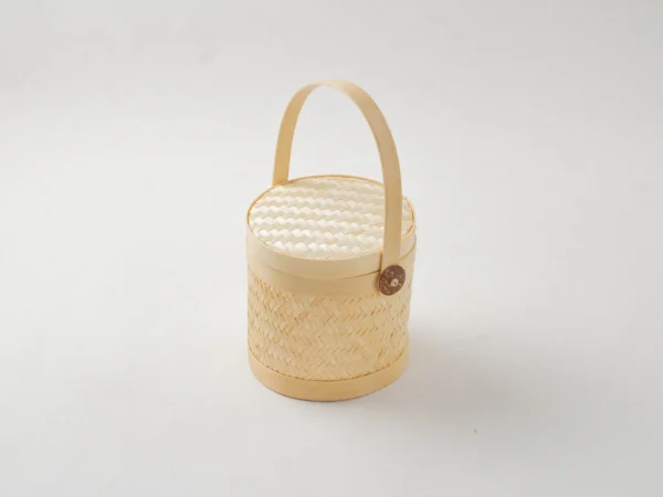 Handwoven Mini Bamboo Basket - Perfect for Picnics, Parties, Home Storage & More