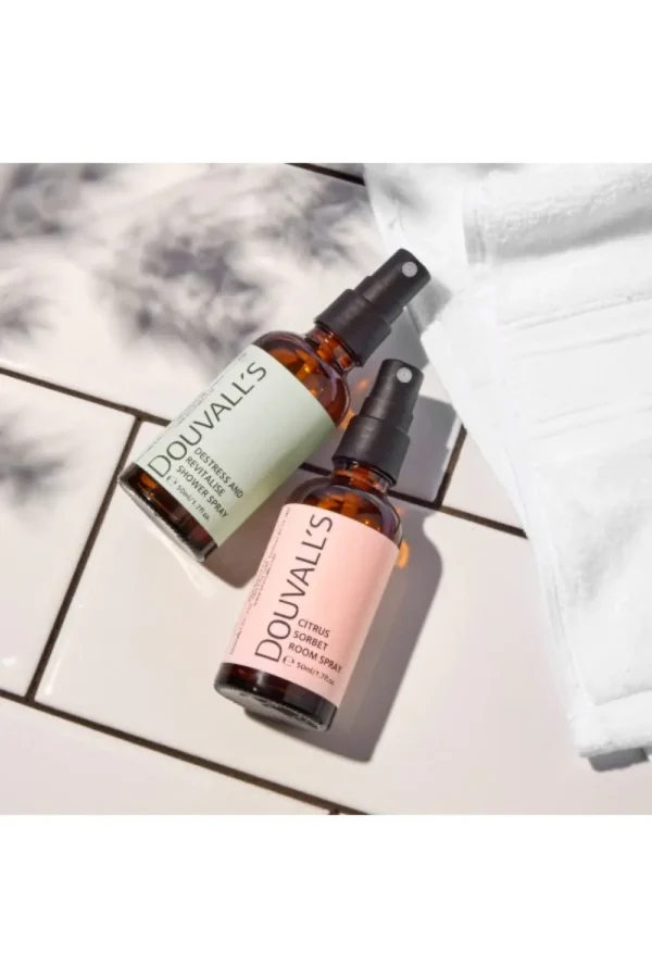 Destress and Revitalize with Organic Natural Shower Spray 50ml | Uplifting Citrus Scent for a Spa-Like Shower Experience by Douvall's