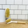Eco-Friendly Cream Washing Up Brush with Bamboo Wooden Handle - Durable & Stylish Cleaning Tool