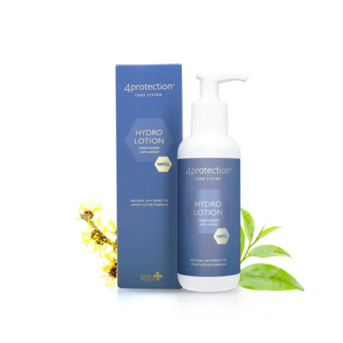 Omnimedica Hydro Lotion Anti Aging+ Moisturizer Low Fat Formula for Sensitive Skin, Anti-Wrinkle & Anti-Pigmentation with Green Tea, Urea & Witch Hazel Safe for Children