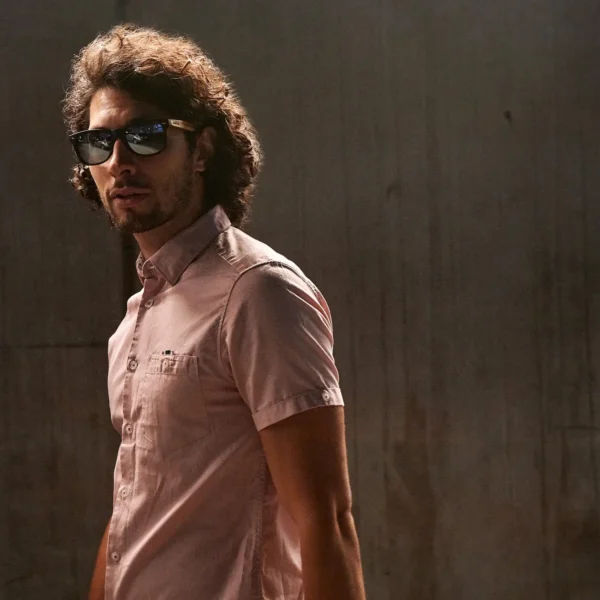 Eco-Friendly Bamboo Wood Classic Style Sunglasses with Silver Mirrored Polarized Lenses - UV400 Protection & Stylish Design