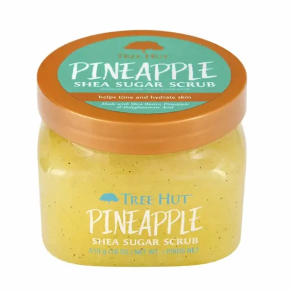 Tree Hut Pineapple Shea Sugar Scrub 510g - Exfoliating Body Scrub with Tropical Pineapple & Hydrating Shea Butter