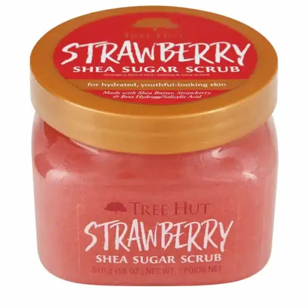 Tree Hut Strawberry Shea Sugar Scrub 510g - Exfoliating & Moisturizing Body Scrub with Natural Ingredients