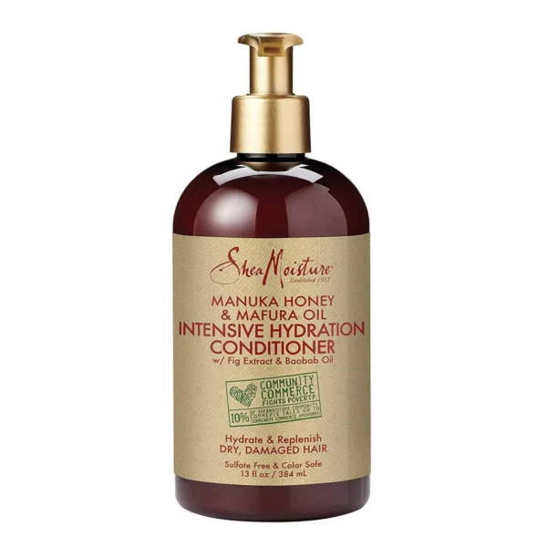 SheaMoisture Manuka Honey & Mafura Oil Intensive Hydration Conditioner 384ml - Deep Moisture for Dry, Brittle Hair