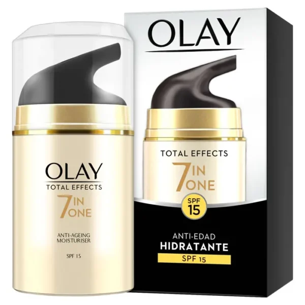 Olay Total Effects 7 In One Day Moisturiser SPF15, 50ml Anti-Aging, All-Day Hydration