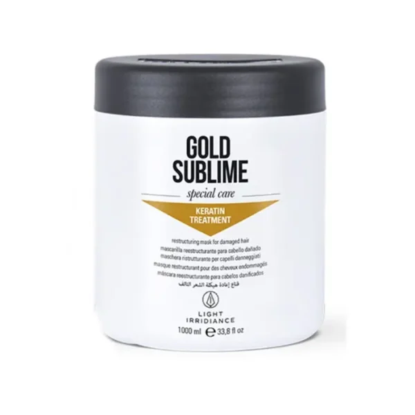 Light Irridiance Gold Sublime Keratin Treatment Mask 1000ml - Professional Hair Repair & Shine Boost