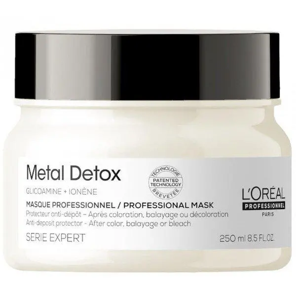 L'oreal Professionnel Metal Detox Professional Mask 500ml - Intensive Hair Care Treatment for Eliminating Metal Particles and Nourishing Hair