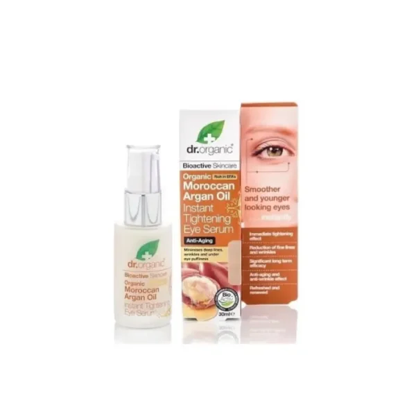 Dr Organic Moroccan Argan Oil Eye Serum 30ml - Reduce Dark Circles and Puffiness