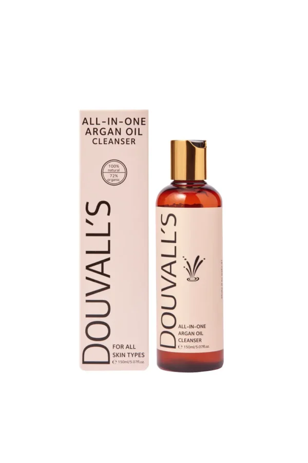 Douvall's All-in-One Organic Argan Oil Cleanser 150ml | Deep Cleansing and Makeup Removing