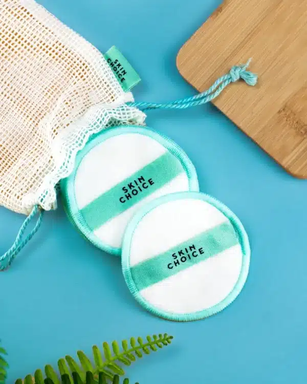 Eco-Friendly Reusable Cotton Rounds with Mesh Pouch - Sustainable Skincare Essentials