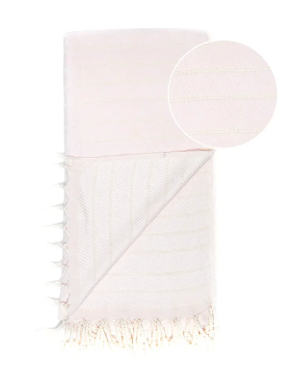 ILVA Turkish Hammam Towel - Bamboo & Cotton, Quick-Dry Spa & Sauna Towel in Elegant Pink