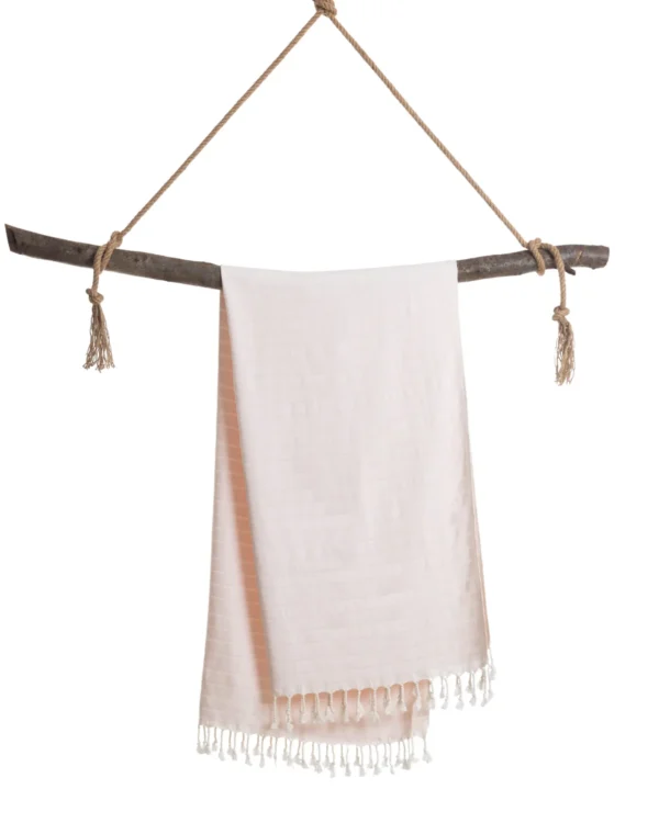 ILVA Turkish Hammam Towel - Bamboo & Cotton, Quick-Dry Spa & Sauna Towel in Elegant Pink