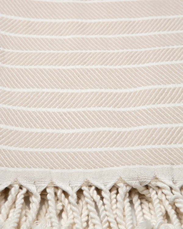 ILVA Turkish Hammam Towel - Beige, Bamboo & Cotton Blend, Quick-Drying & Sand-Resistant, Versatile Spa & Sauna Towel