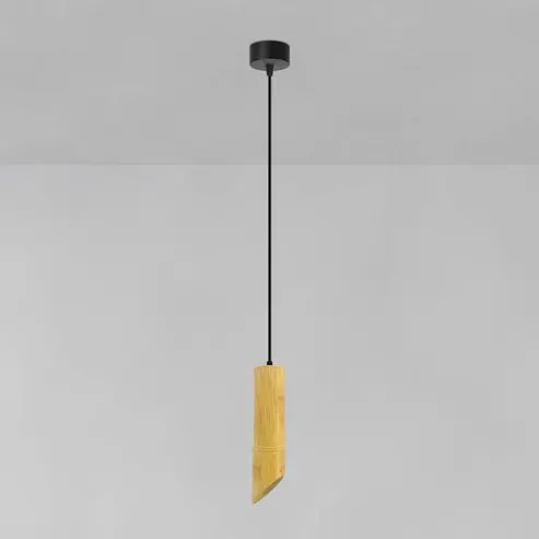 Modern Nordic Hanging Fixture - Long Tube Bamboo GU10 Pendant Lamp