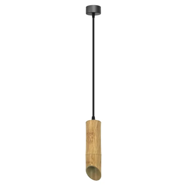 Modern Nordic Hanging Fixture - Long Tube Bamboo GU10 Pendant Lamp