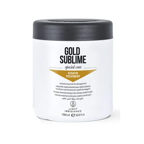 Light Irridiance Gold Sublime Keratin Treatment Mask 1000ml - Professional Hair Repair & Shine Boost