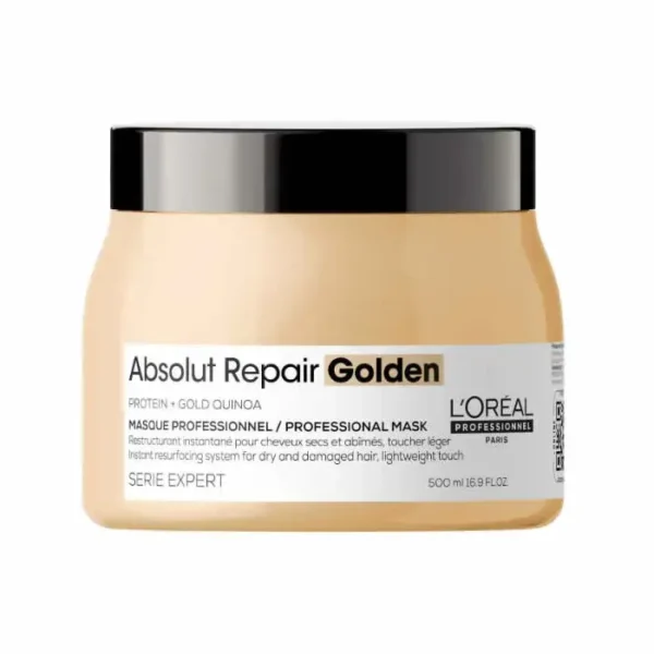 L'Oreal Professionnel Absolut Repair Golden Mask 500ml - Intense Nourishment & Shine for Damaged Hair
