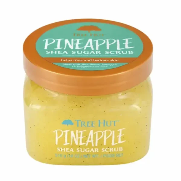 Tree Hut Pineapple Shea Sugar Scrub 510g - Exfoliating Body Scrub with Tropical Pineapple & Hydrating Shea Butter