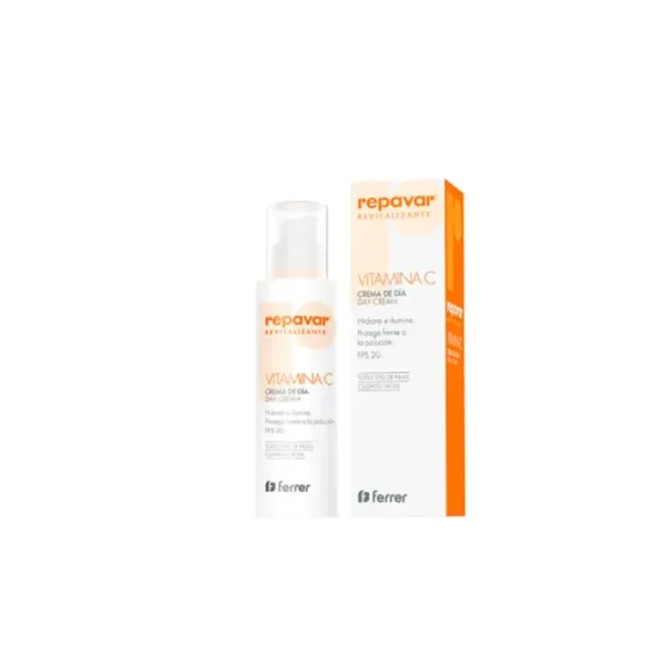 Repavar Revitalize Day Cream with Vitamin C and SPF 20 - 50ml - Anti-Aging, Hydrating, and Brightening Formula