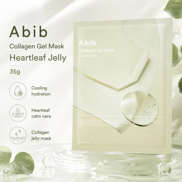 Abib Collagen Gel Mask Heartleaf Jelly 35g cooling hydration gel mask with heartleaf soothing care and collagen moisture