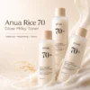 anua-rice-70-glow-milky-toner-150ml-rice-ceramide-care Anua Rice 70 Glow Milky Toner 150ml rice and ceramide toner for hydrating nourishing daily skin care