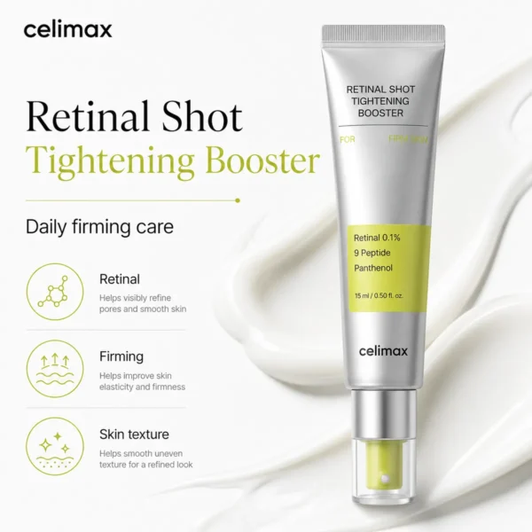 celimax-retinal-shot-tightening-booster-15ml-daily-firming-care Celimax Retinal Shot Tightening Booster 15ml daily firming care with retinal peptide complex and panthenol