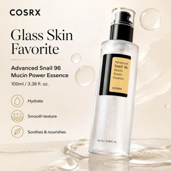 cosrx-advanced-snail-96-mucin-power-essence-100ml-glass-skin-favorite COSRX Advanced Snail 96 Mucin Power Essence 100ml