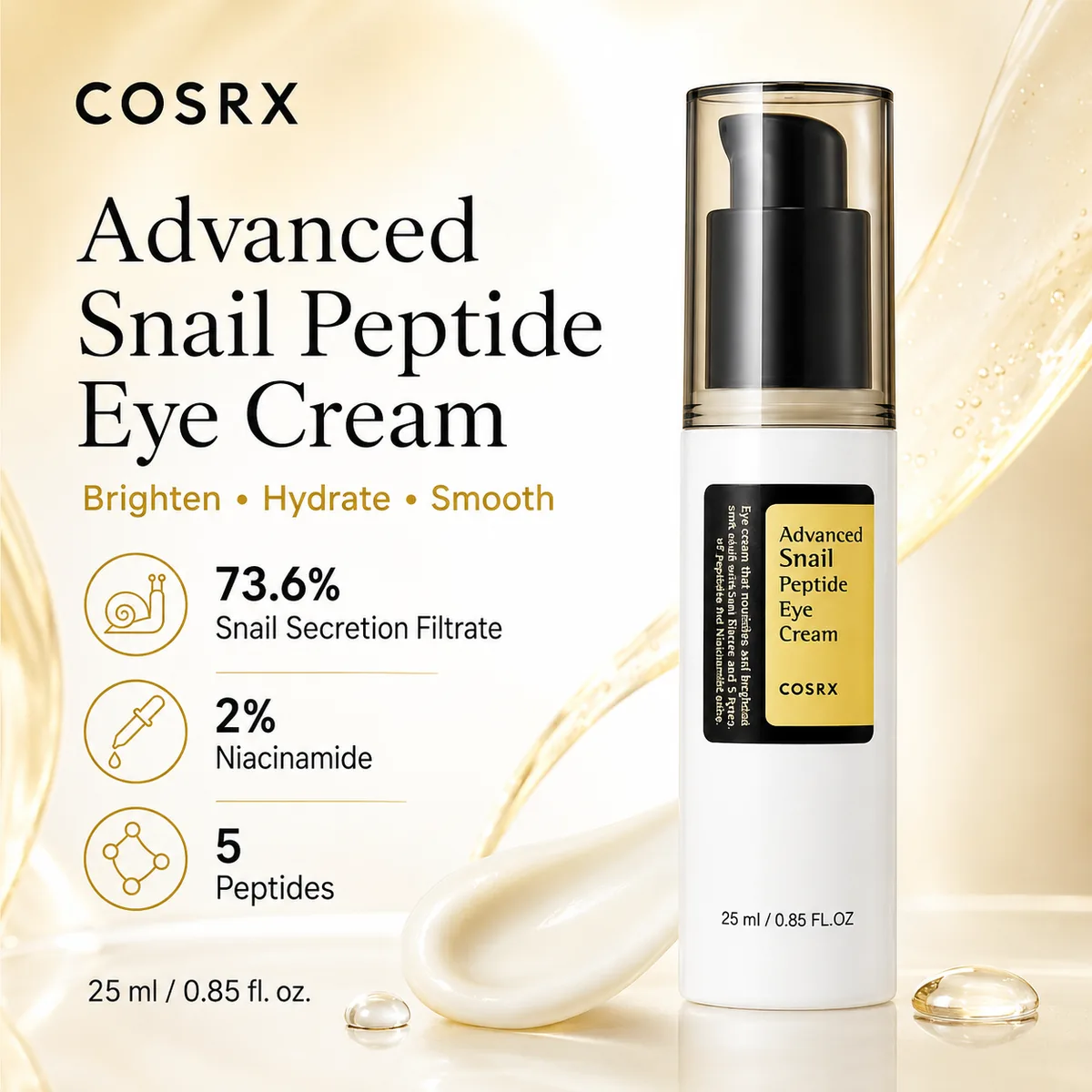 COSRX Advanced Snail Peptide Eye Cream 25ml - Image 8
