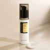 COSRX Advanced Snail Peptide Eye Cream 25ml real product image with cream swatch and minimal skincare styling