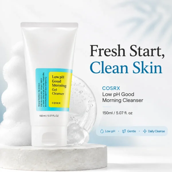 COSRX Low pH Good Morning Cleanser 150ml gentle cleanser for fresh clean skin and daily low pH skincare