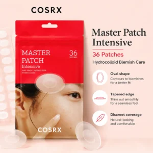 COSRX Master Patch Intensive Healing Blemish Patches 36 pcs hydrocolloid spot patches with oval shape and tapered edge