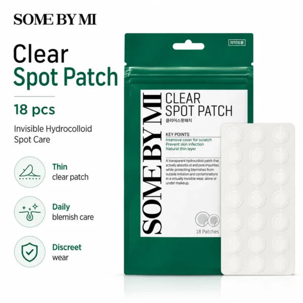 some-by-mi-clear-spot-patch-18pcs-fast-clean-spot-care SOME BY MI Clear Spot Patch 18pcs targeted spot care patches that absorb impurities with thin discreet daily-use hydrocolloid coverage