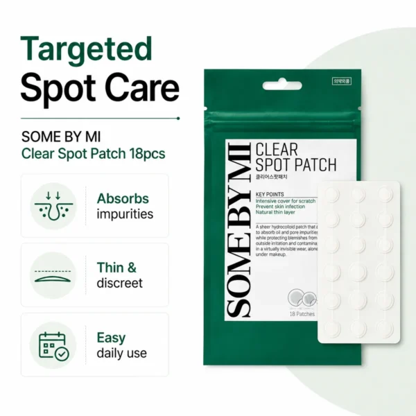 some-by-mi-clear-spot-patch-18pcs-invisible-hydrocolloid-care SOME BY MI Clear Spot Patch 18pcs invisible hydrocolloid spot care with thin clear patches for daily blemish care