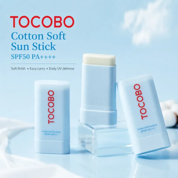 tocobo-cotton-soft-sun-stick-spf50-pa-plus-plus-plus-plus-19g-easy-reapplication TOCOBO Cotton Soft Sun Stick SPF50 PA++++ 19g easy reapplication sun stick with portable format and cotton soft feel