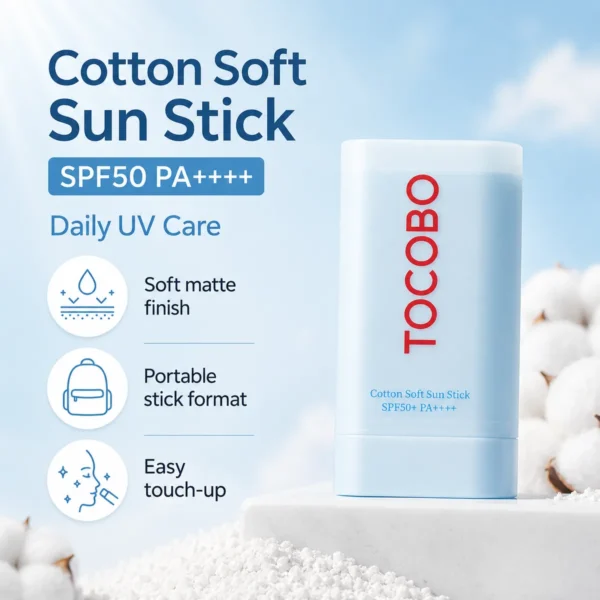tocobo-cotton-soft-sun-stick-spf50-pa-plus-plus-plus-plus-19g-smooth-glide-on-the-go TOCOBO Cotton Soft Sun Stick SPF50+ PA++++ 19g